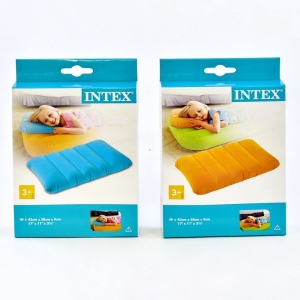 68676  Надувная подушка, цветная / Intex /  2 цвета ,43*28*9см